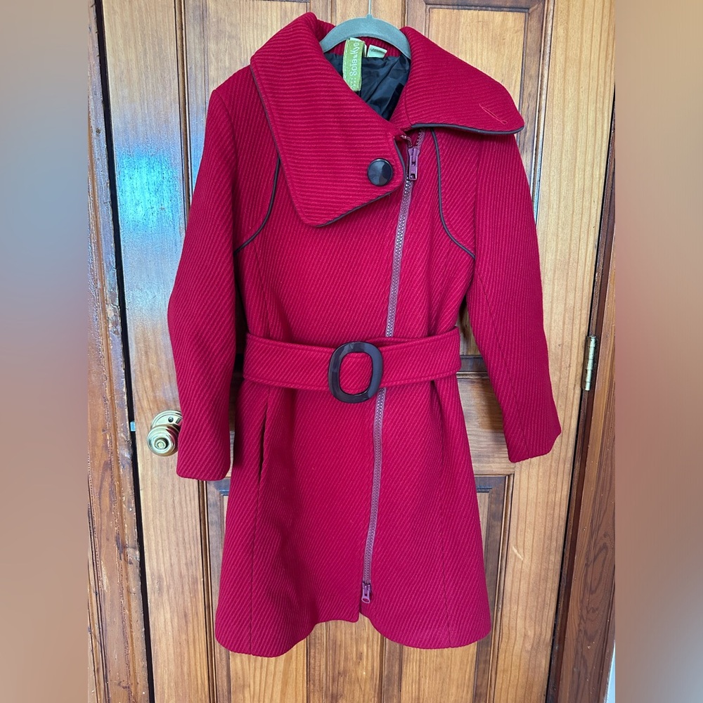 Soia & Kyo Red Wool Coat in SP